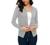 Urban CoCo Women's Long Sleeve Crew Neck Button Down Knit Cardigan Sweater