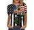 SNKSDGM Womens Button Down Henley Shirts Printing Casual Trendy Tee Shirt Short Sleeve Blouse Dressy Loose Summer Tunic Tops
