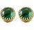 JewelryGift Choose Your Natural Gemstone Round Shape Stud Earrings 18K Gold Plated Fashion Jewelery Earrings for Womens And Girls