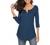THANTH Womens Shirts Casual Tee V Neck 3/4 Sleeve Button up Loose Fits Tunic Tops Blouses