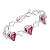 Leafael Infinity Love Heart Link Bracelets, Birthstone or Healing Stone Crystal Bracelet for Women, Silver Tone Jewelry Gifts for Her, 7-inch Chain and 2-inch Extender