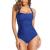 Smismivo Tummy Control Swimwear Halter One Piece Slimming Vintage Retro Swimsuit Womens Ruched Push Up Bathing Suit