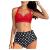 Bikini Sets for Women Two Piece Retro Swimsuit Retro Halter Ruched High Waist Swimwear with Bottom Modest Bathing Suit