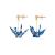 Stud Earrings Origami Paper Crane Ougi Syuriken | Made in Japan, Hypoallergenic dangle earrings, Surgical Stainless Steel / for Women Girl