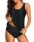 Yonique Womens Blouson Tankini Swimsuits Ladies Tribal Bathing Suits 2 Piece Athletic Swimwear
