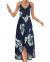 KILIG Women's V Neck Sleeveless Casual Summer Sundresses Asymmetrical Patchwork Floral Maxi Dresses