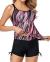 Yonique Womens Tankini Swimsuits Athletic Two Piece Tummy Control Bathing Suits with Shorts Modest Tank Tops