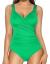 Firpearl Women One Piece Bathing Suits Surplice Shirred Swimwear Tummy Control Swimsuits