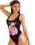 EDOLYNSA Women's One Piece Swimsuits U Neck Bathing Suits V Back Monokini Athletic Training Swimwear