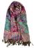 Plum Feathers Tapestry Ethnic Paisley Pattern Pashmina Scarf