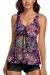 Modest Tankini Swimsuits for Women Two Piece Bathing Suits Floral Print Tank Top with Boyshorts Tummy Control Swimming Suits