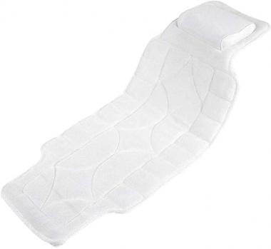 Bath Pillow, Spa Bath Pillow Mat Ergonomic Bath Pillows Soft Full Body Bath Mat White Comfortable for Supporting Spine for Supporting Head for Men and Women