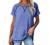 Aokosor Womens Summer Tops Lightweight Short Sleeve Tshirts Crewneck Split Side
