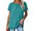 Aokosor Womens Summer Tops Lightweight Short Sleeve Tshirts Crewneck Split Side