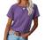 Women Tops Short Sleeve Color Block T-Shirts Tees Raglan Casual Loose Fit Tunic Tops