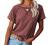 Women Tops Short Sleeve Color Block T-Shirts Tees Raglan Casual Loose Fit Tunic Tops