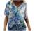 Women's Summer Short Sleeve Tunic Tops V Neck Colorful Floral Printed Tees Shirt Casual Comfy Blouses Tops