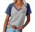 Women Tops Short Sleeve Color Block T-Shirts Tees Raglan Casual Loose Fit Tunic Tops