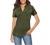 CEASIKERY Women's Short Sleeve V Neck Tops Casual Tunic Blouse Loose Shirt