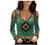Cold Shoulder Tops for Women Vintage Floral Aesthetic Skull Print Deep V Lace Long Sleeve T Shirts Slim T-Shirt Blouse