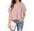Timeson Women's V Neck Chiffon Blouse Ruffle Sleeve Ladies Work Shirts