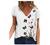 Women’s Short Sleeve V Neck Summer Tops Vintage Aesthetic Printed T-Shirt Blouses Loose Fit Graphic Holiday Tee Tunics