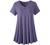 MONNURO Womens Plus Size Short Sleeve V Neck Button Basic Tunic Tops Summer Swing Shirts Blouses for Leggings