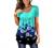 BeadChica Women's Tunic Tops For Leggings Short Sleeve Shirts Botton Up Casual Ruched Blouses Clothes