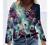 Women's Summer Short Sleeve Tunic Tops V Neck Colorful Floral Printed Tees Shirt Casual Comfy Blouses Tops