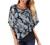 Womens Tops Summer 3/4 Sleeve Chiffon Blouse Loose Casual Elegant Ladies Office Work Shirts Loose Flowy Tshirts Top