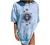 Smooto Basic Blouse Womens Loose Moon Sun Print O-Neck Short Sleeve Casual Workout T-Shirts Loose Tunic Blouse