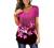 BeadChica Women's Tunic Tops For Leggings Short Sleeve Shirts Botton Up Casual Ruched Blouses Clothes