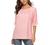 Women's Casual Chiffon Scoop Neck Short Sleeve Pleated Blouse Tops
