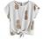 SheIn Women's Short Sleeve Round Neck Striped Print Knot Front Blouse Top