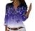 Women V Neck Button Down Shirts Fashion Animal Printed Long Sleeve Collared Blouse Loose Pockets Vacation T-Shirt Tops