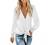 Women V Neck Button Down Shirts Fashion Animal Printed Long Sleeve Collared Blouse Loose Pockets Vacation T-Shirt Tops
