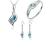 Pmmqrrkuu Women 5Pc Sets&3Pc 925 Sterling Silver Jewelry Necklace Earrings Bracelet Set Plated Chain Necklace Heart Earrings Studs Diamond