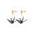Stud Earrings Origami Paper Crane Ougi Syuriken | Made in Japan, Hypoallergenic dangle earrings, Surgical Stainless Steel / for Women Girl