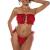 ZAFUL Women's Strapless Ribbed Tie Back Ruffle Cutout Bandeau Bikini Set Swimsuit