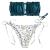 ZAFUL Women's Strapless Ribbed Tie Back Ruffle Cutout Bandeau Bikini Set Swimsuit