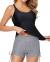 Yonique Womens Tankini Swimsuits Athletic Two Piece Tummy Control Bathing Suits with Shorts Modest Tank Tops