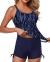 Yonique Womens Tankini Swimsuits Athletic Two Piece Tummy Control Bathing Suits with Shorts Modest Tank Tops