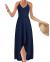 KILIG Women's V Neck Sleeveless Casual Summer Sundresses Asymmetrical Patchwork Floral Maxi Dresses