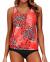 Yonique Womens Blouson Tankini Swimsuits Ladies Tribal Bathing Suits 2 Piece Athletic Swimwear