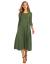 Hotouch Women's 3/4 Sleeve A-line and Flare Midi Long Dress