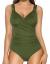 Firpearl Women One Piece Bathing Suits Surplice Shirred Swimwear Tummy Control Swimsuits