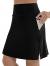 XIEERDUO Women's 20" Modest Knee Length Tennis Skirt Golf Skort Gym Shorts Athletic