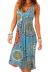 Camisunny Women Casual Loose Tank Dresses Sleeveless Beach Vacation Dress Swing Pleated U Neck Fashion Soft