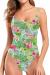 RAISEVERN Women's One Piece Funny Swimsuits Adjustable 3D Print Bathing Suit Graphic Swimwear