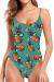 RAISEVERN Women's One Piece Funny Swimsuits Adjustable 3D Print Bathing Suit Graphic Swimwear